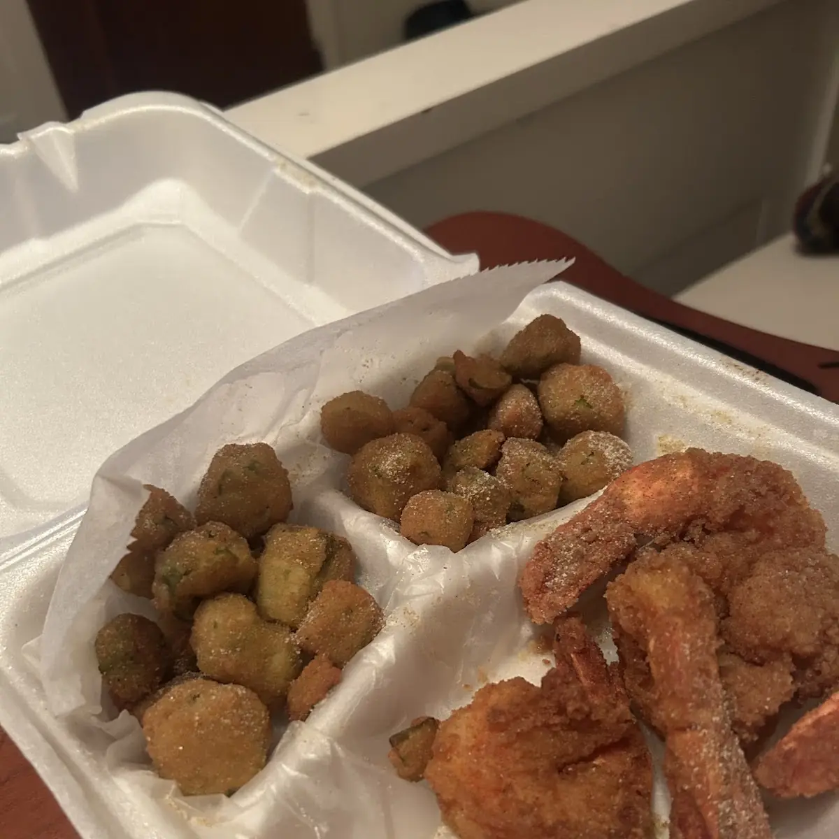 Fried Shrimp and Fried Okra