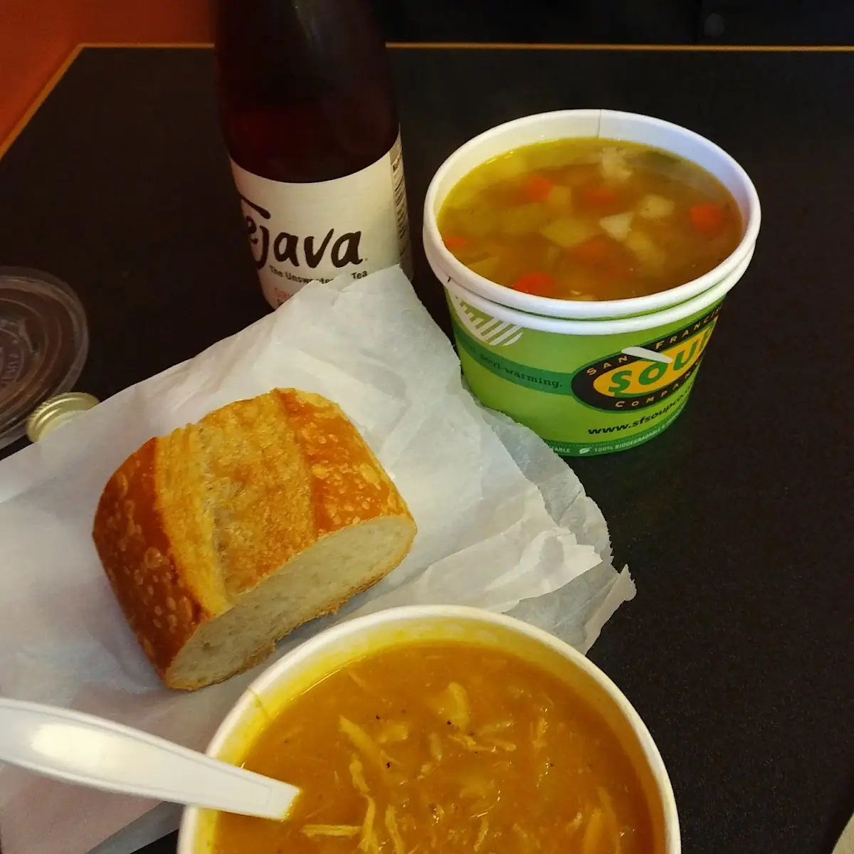 Soup and Sandwich De Pollo