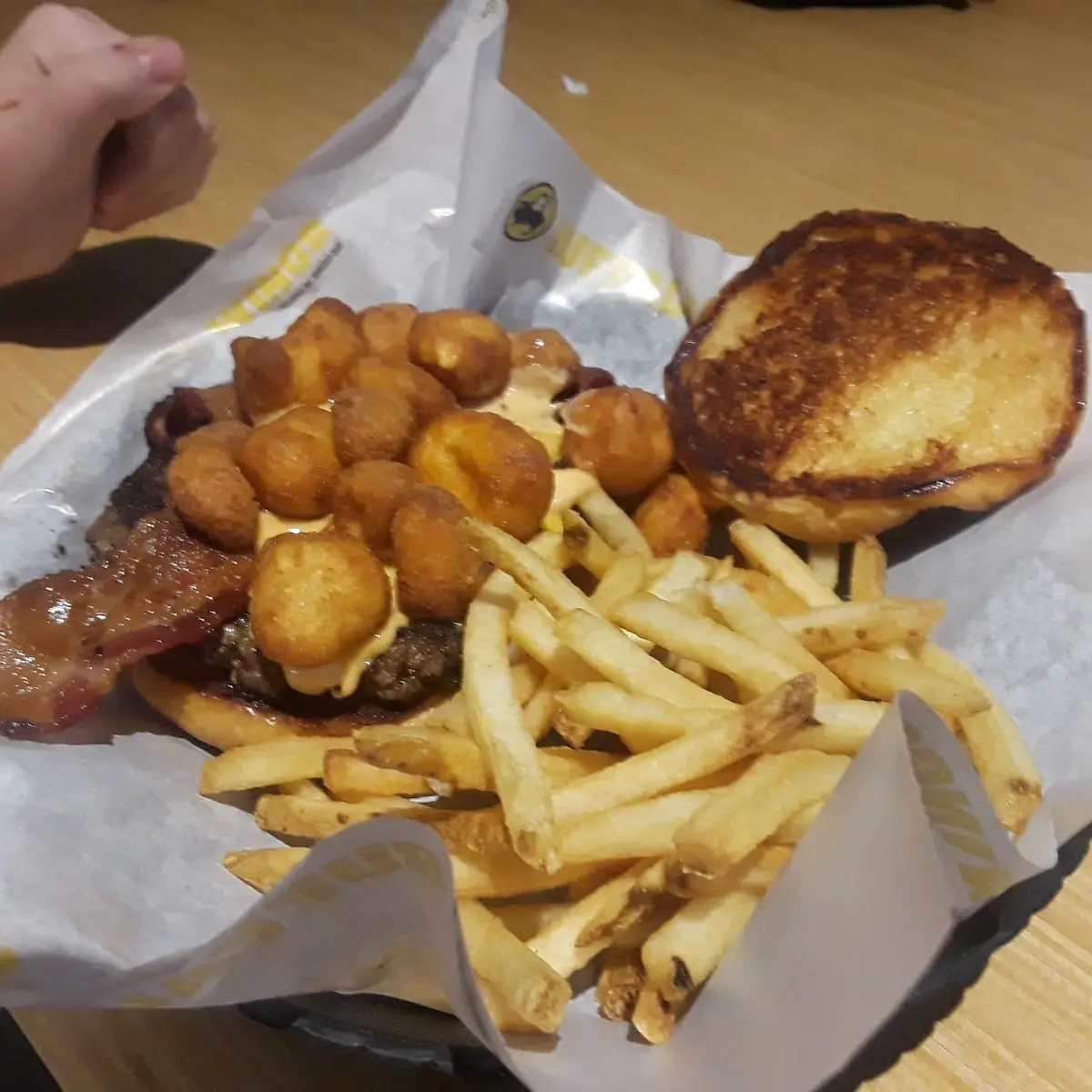 Cheese Curd Bacon Burger