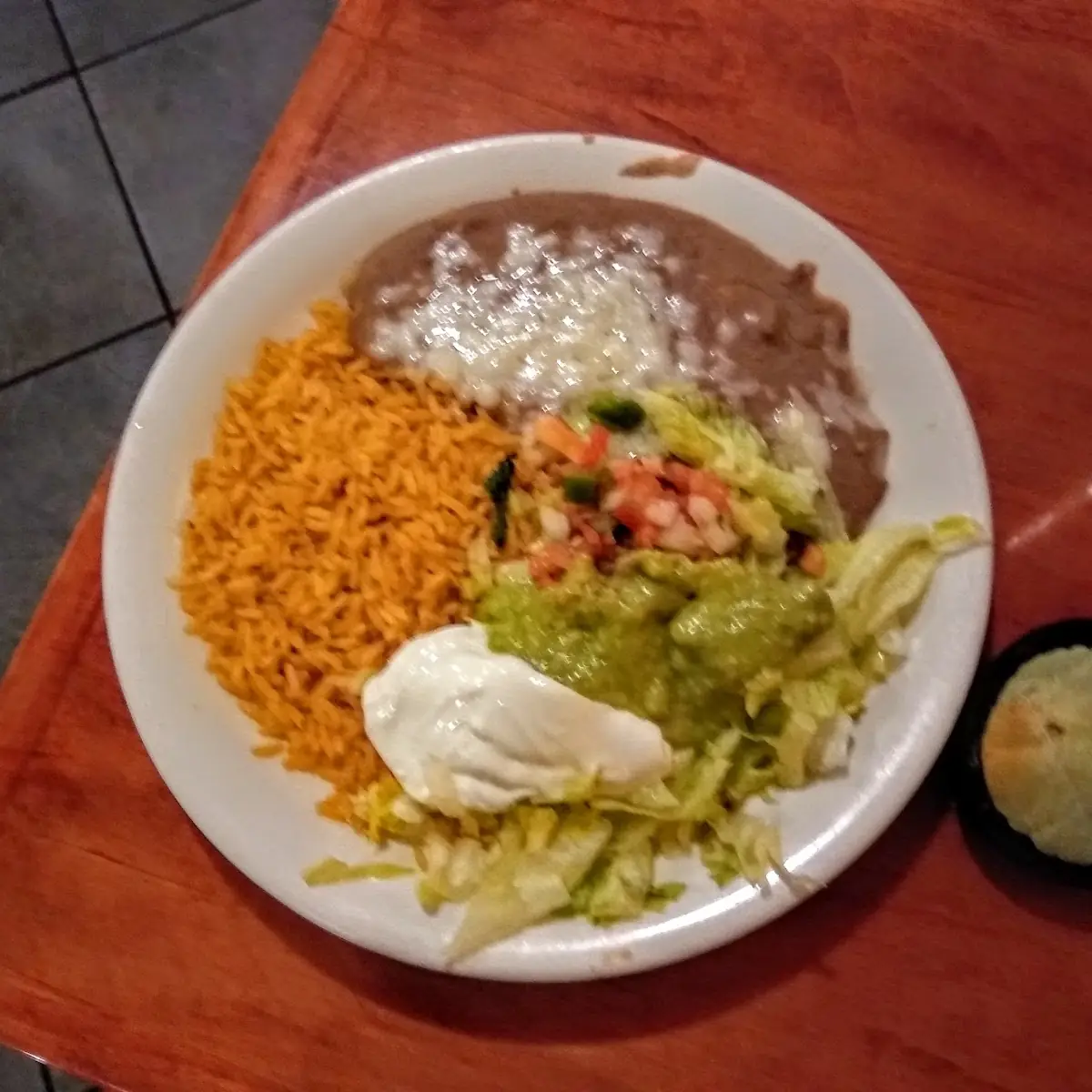 Steak Fajitas Lunch Special with a Soft Taco Add On