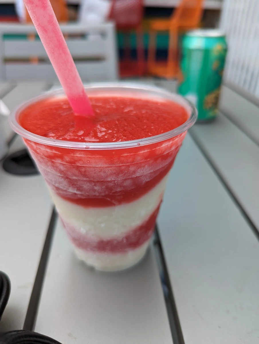 Pina Colada with Strawberry Daiquiri
