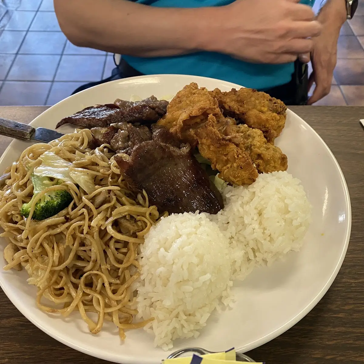 Fried Chicken Teriyaki Beef