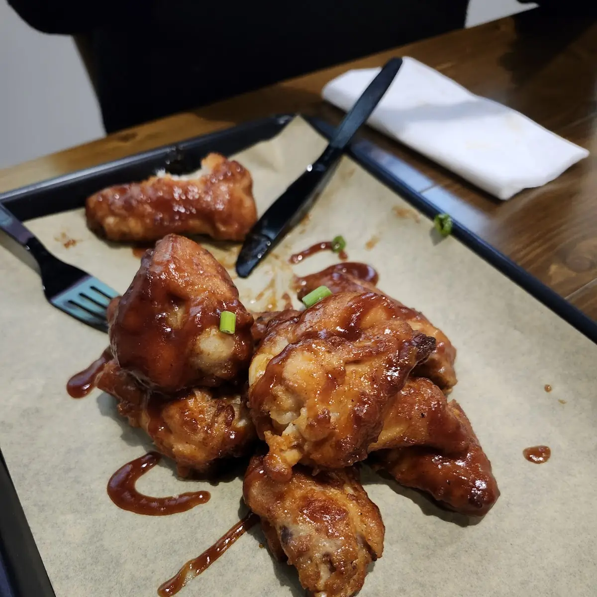 Wings with Honey Bourbon BBQ