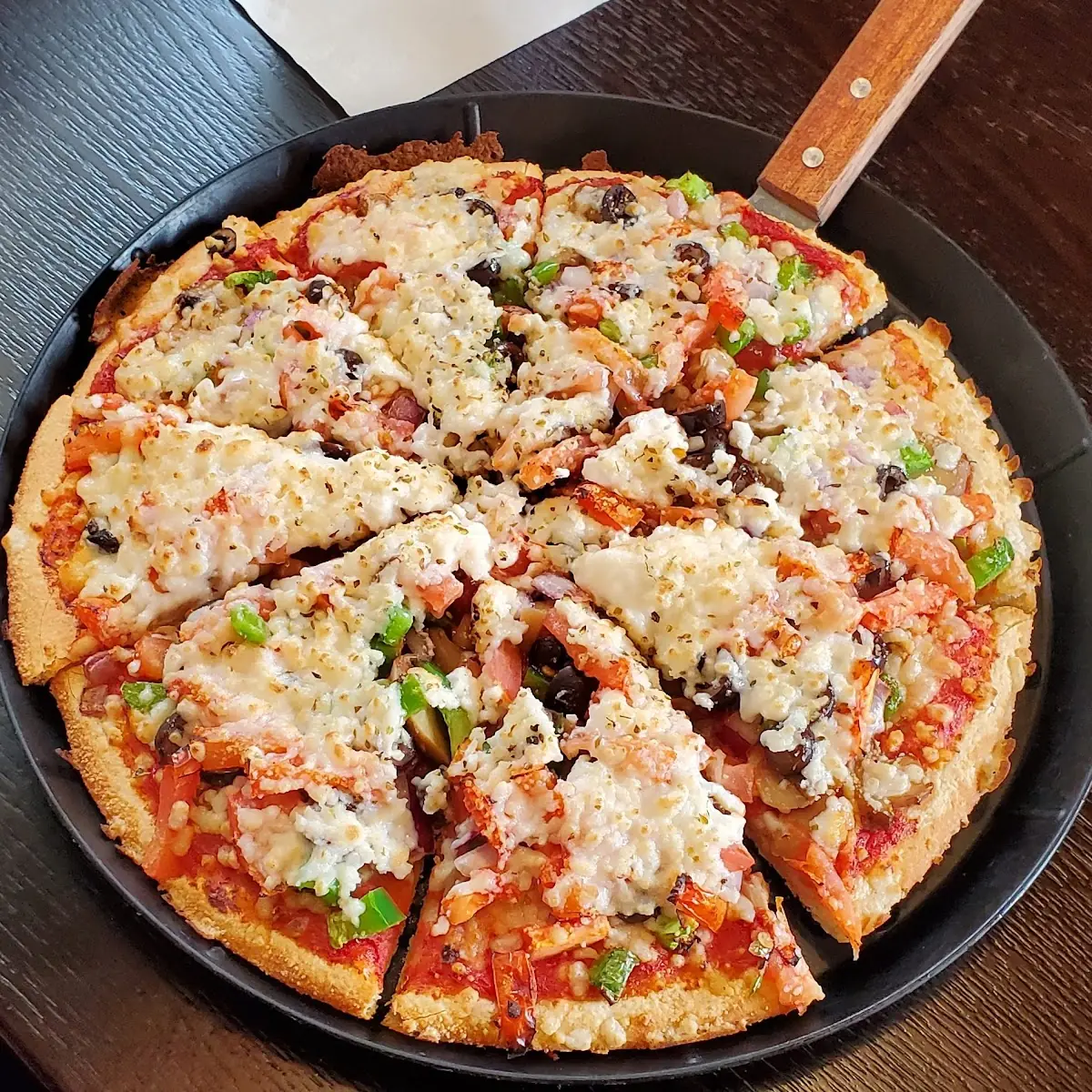 Vegetable Pizza with Vegan Cheese