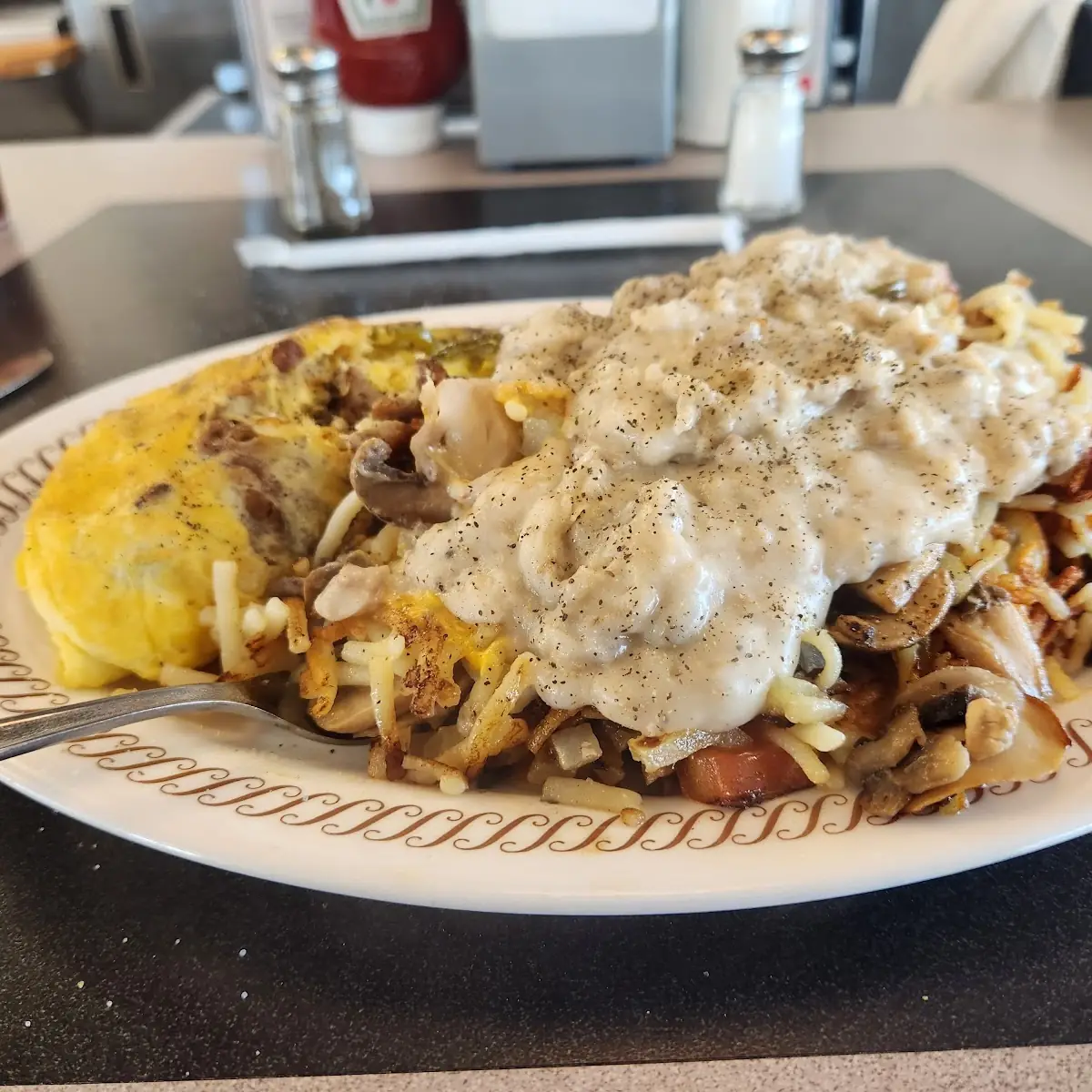 3 Egg Omelette Double Hash Brown All the Way