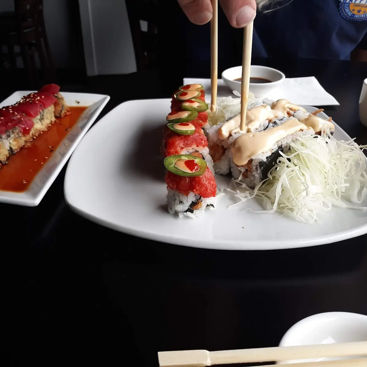 Red Dragon Roll Rudolph and Shrimp Torpedo