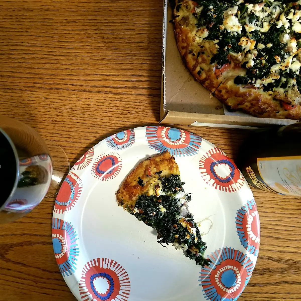 Pizza with Spinach