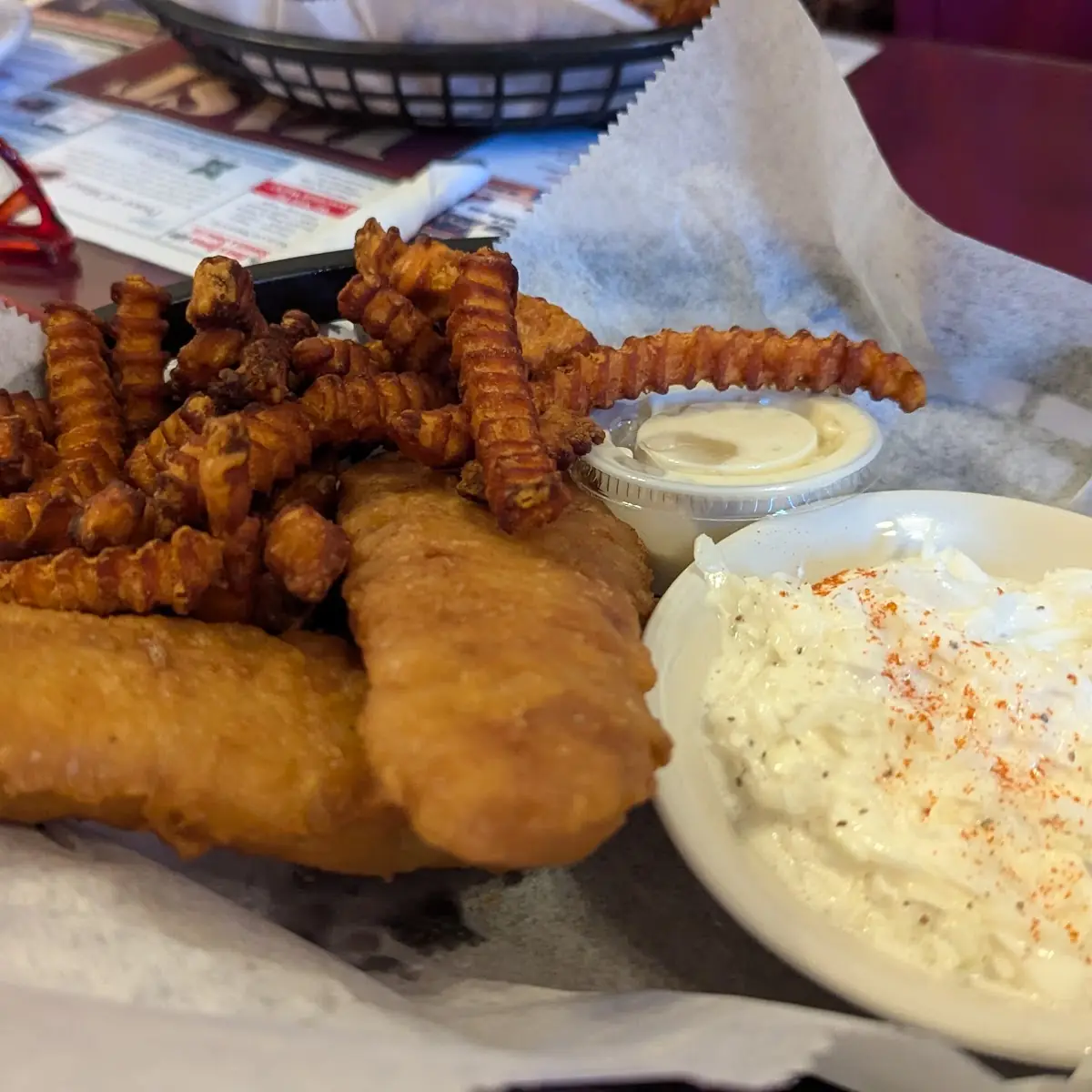 Fish and Chips with Sweet Potato Fries