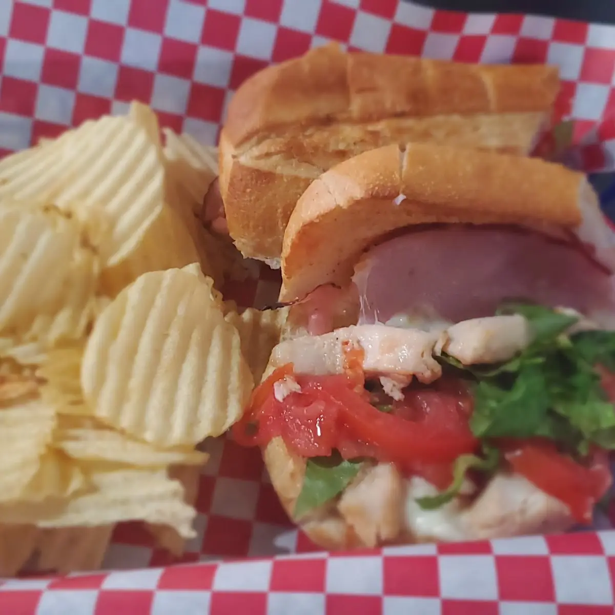 Ham Sandwich and Salad