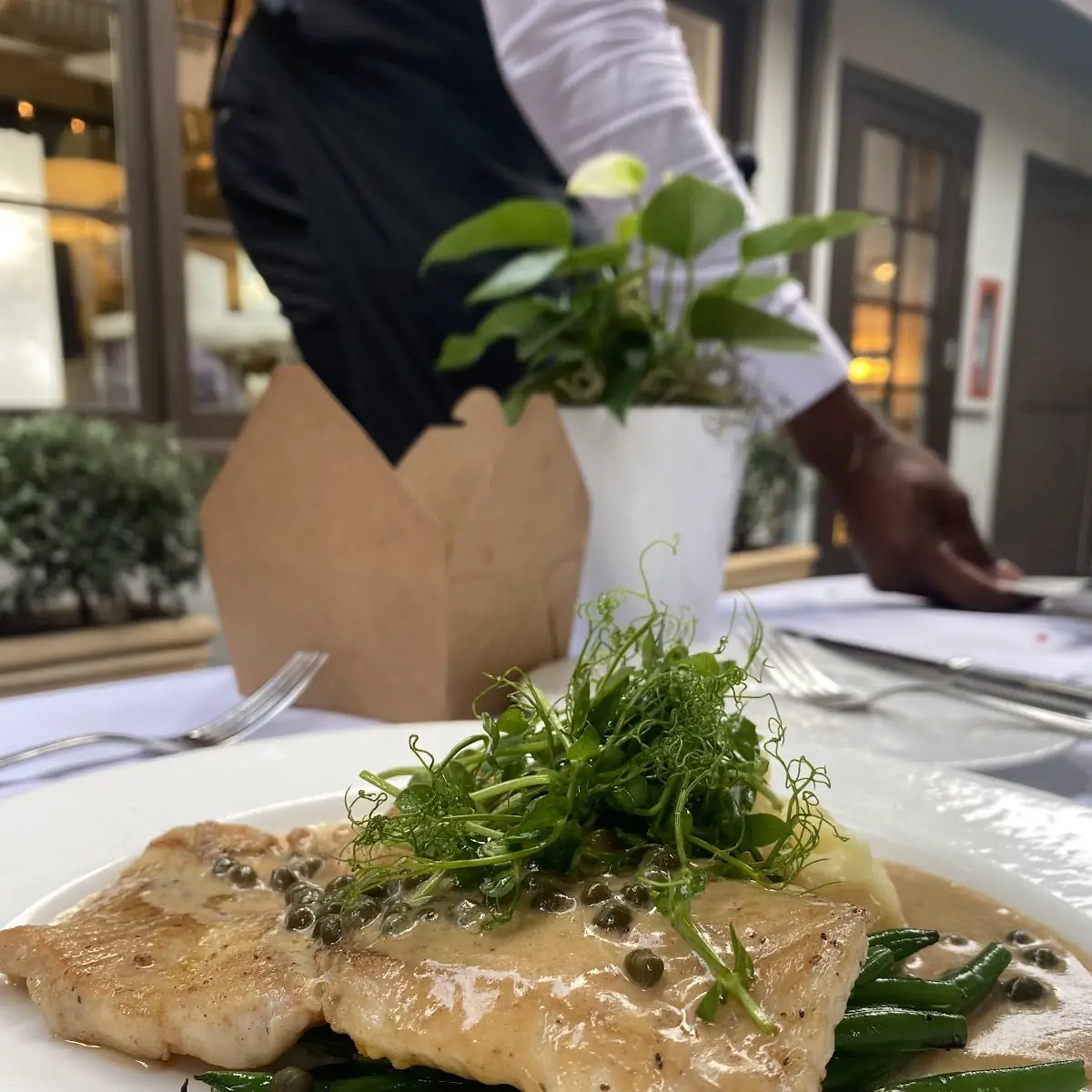 Maple Leaf Duck Herb Crusted Sea Bass
