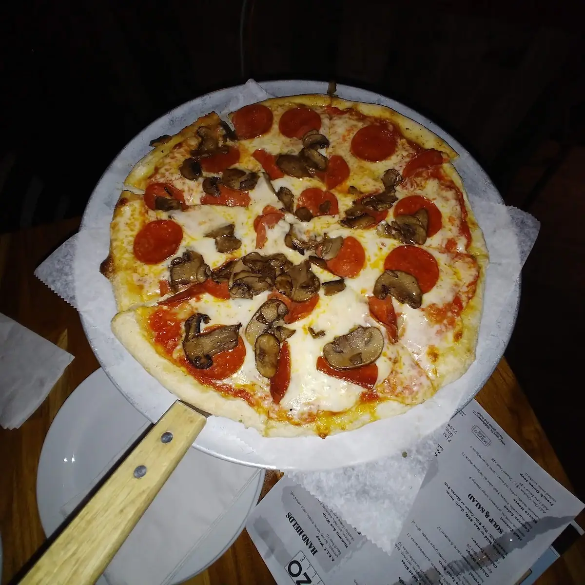 Pepperoni and Mushroom Pizza
