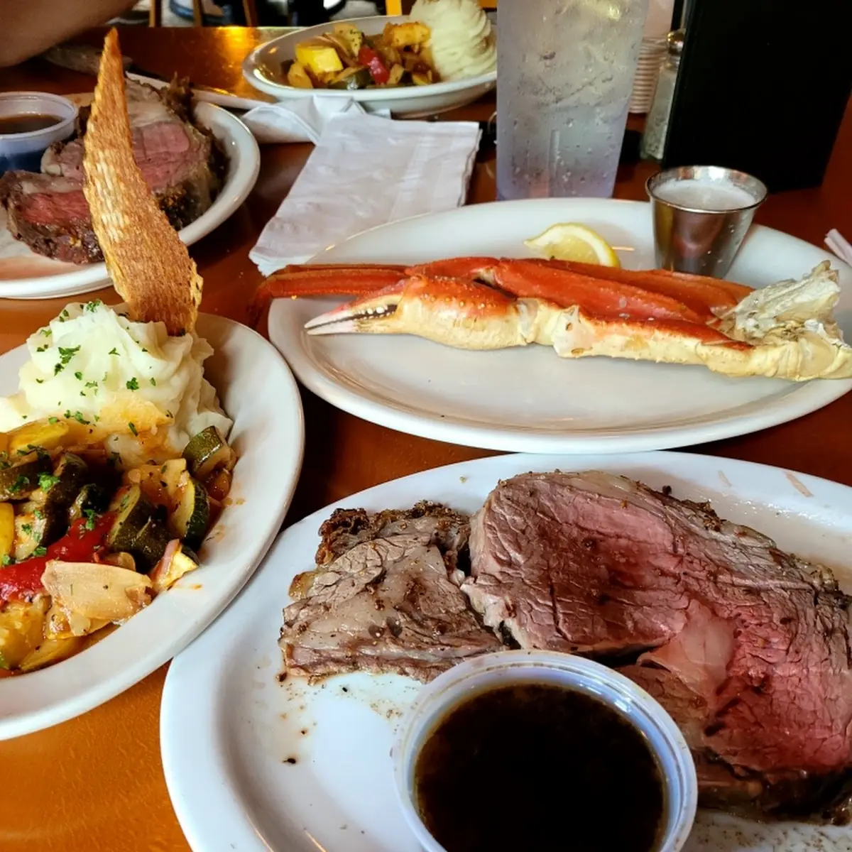 Prime Rib Dinner with Crab Legs