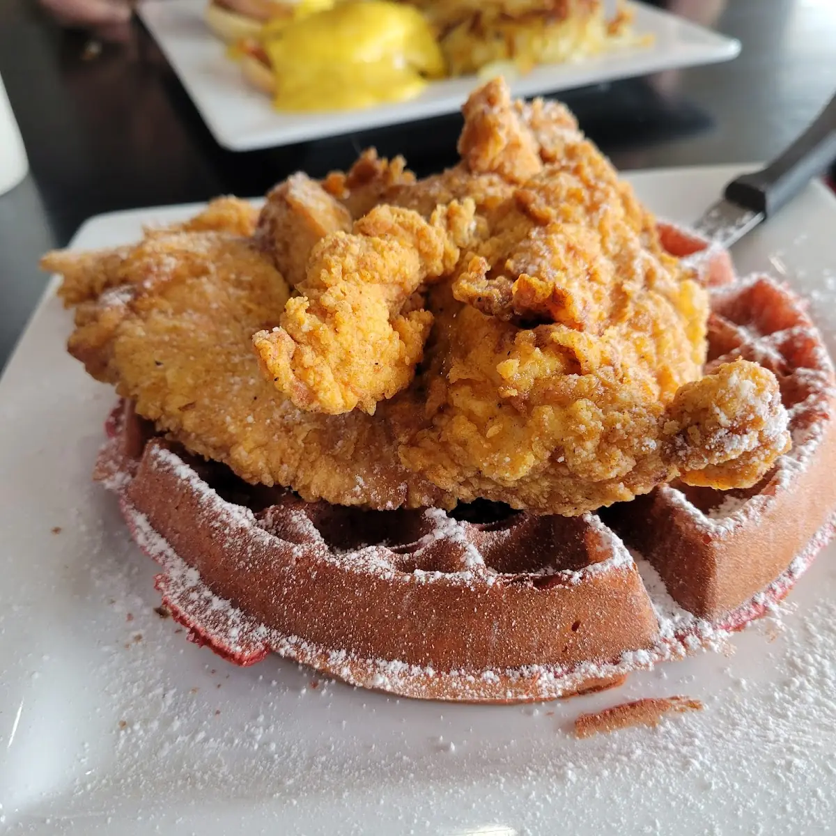 Chicken & Red Velvet Waffle