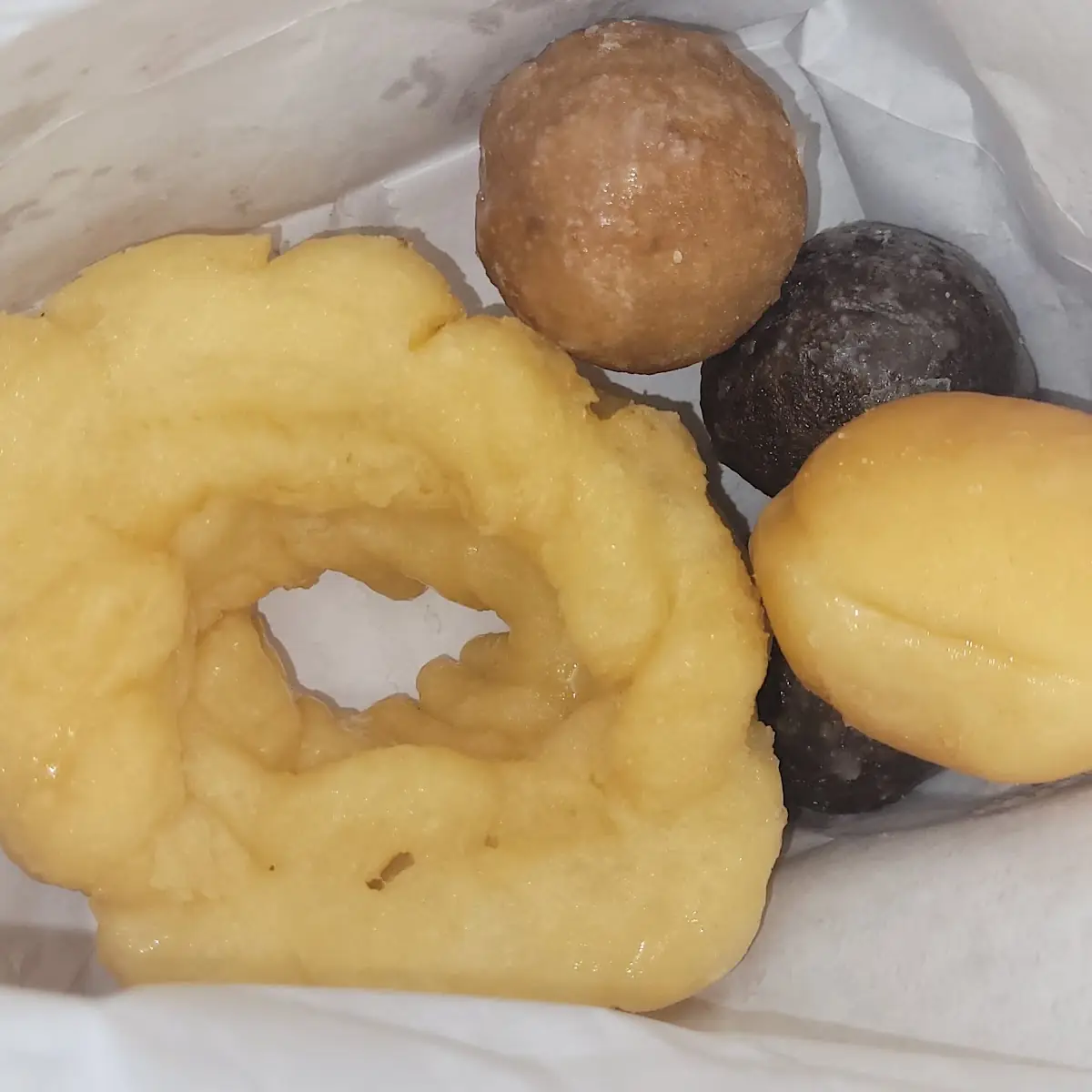 Cruller and Assorted Donut Holes