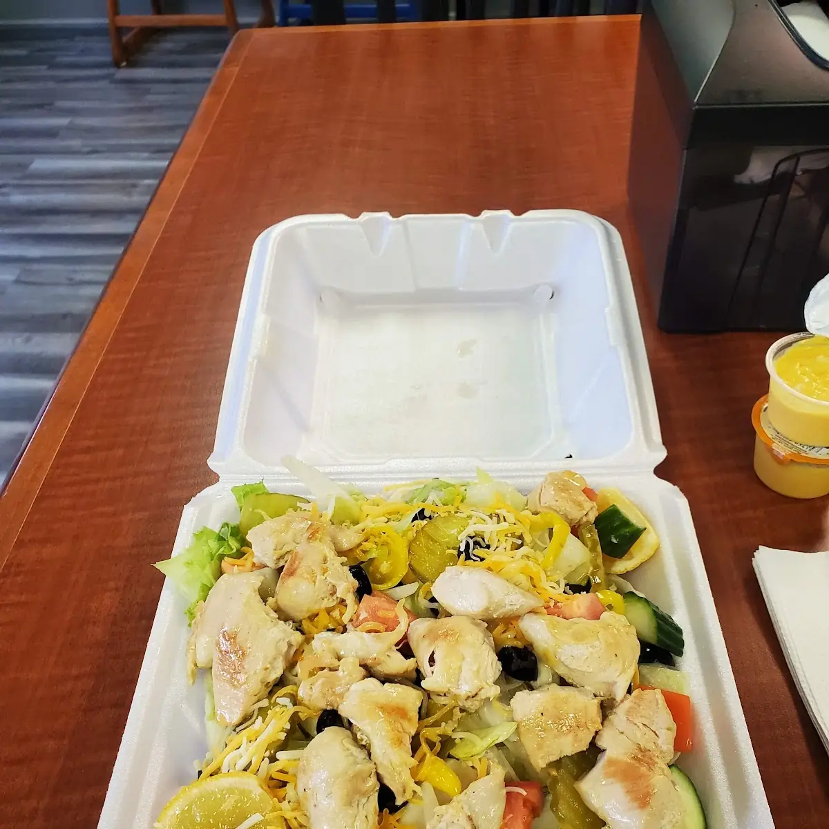 Grilled Chicken Salad Without Cajun Spice on Chicken