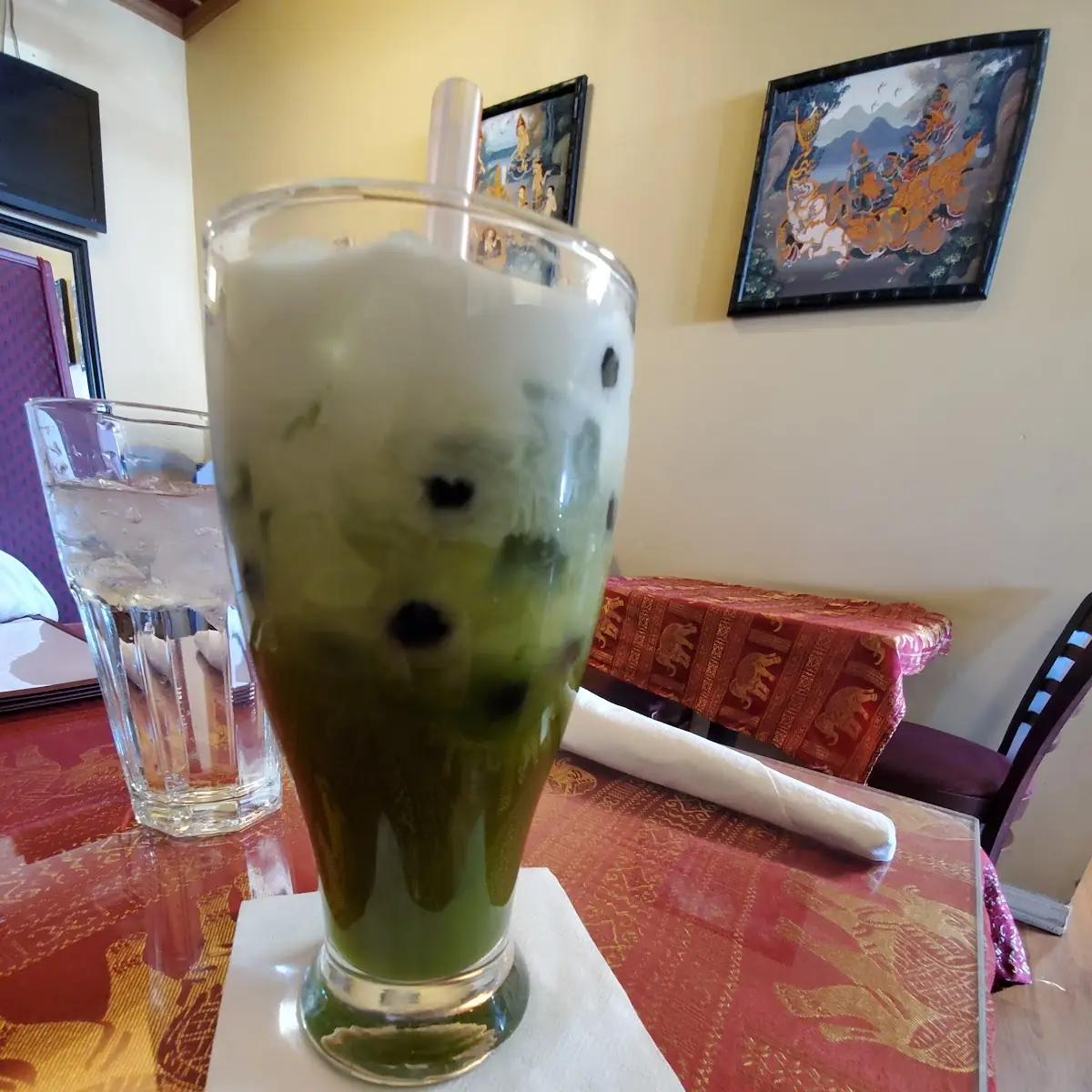 Green Tea Bubble Milk Tea Latte