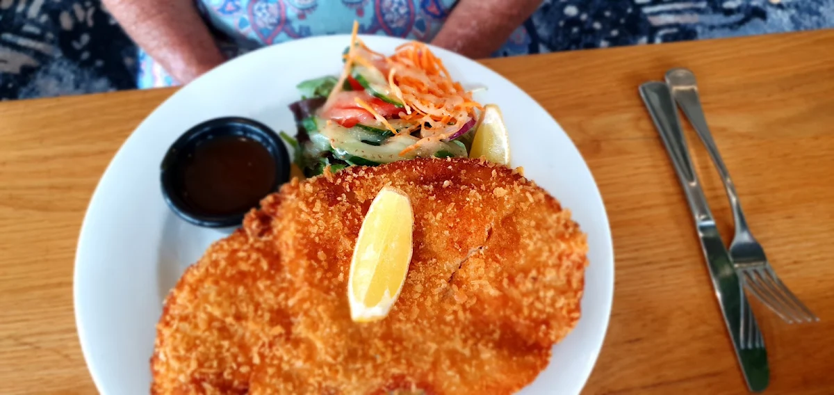 Chicken Schnitzel with Chips and Gravy, Surfair Beach Hotel