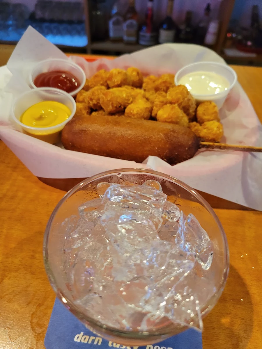 Corn Dog and Tots