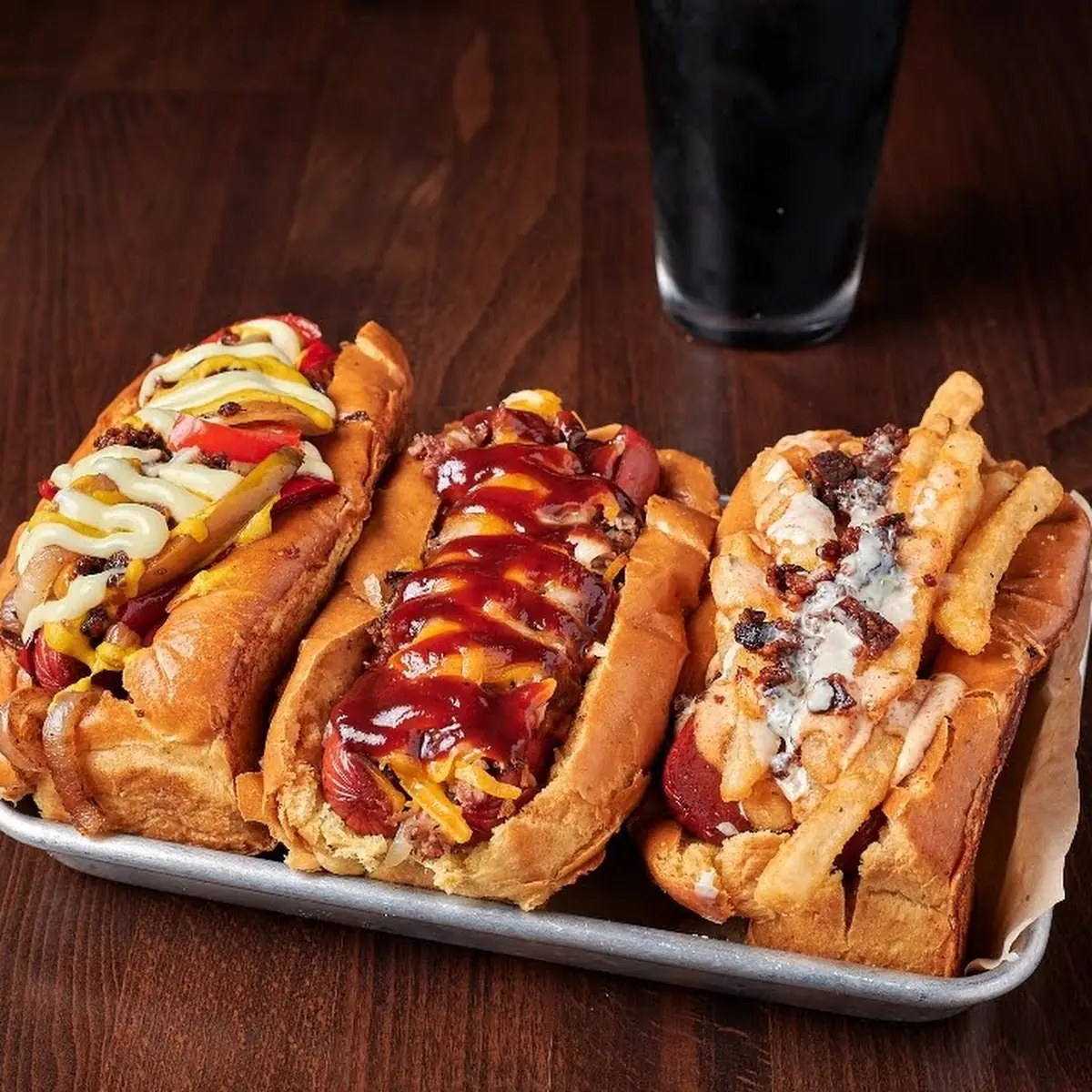 Triple Hot Dog Platter