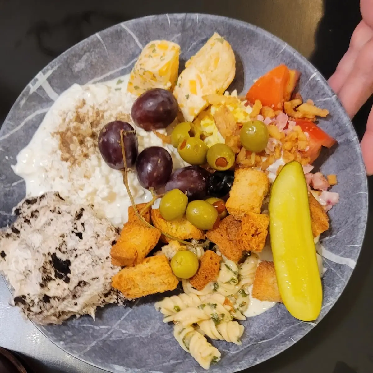 Salad Bar with Fresh Cheese Ball