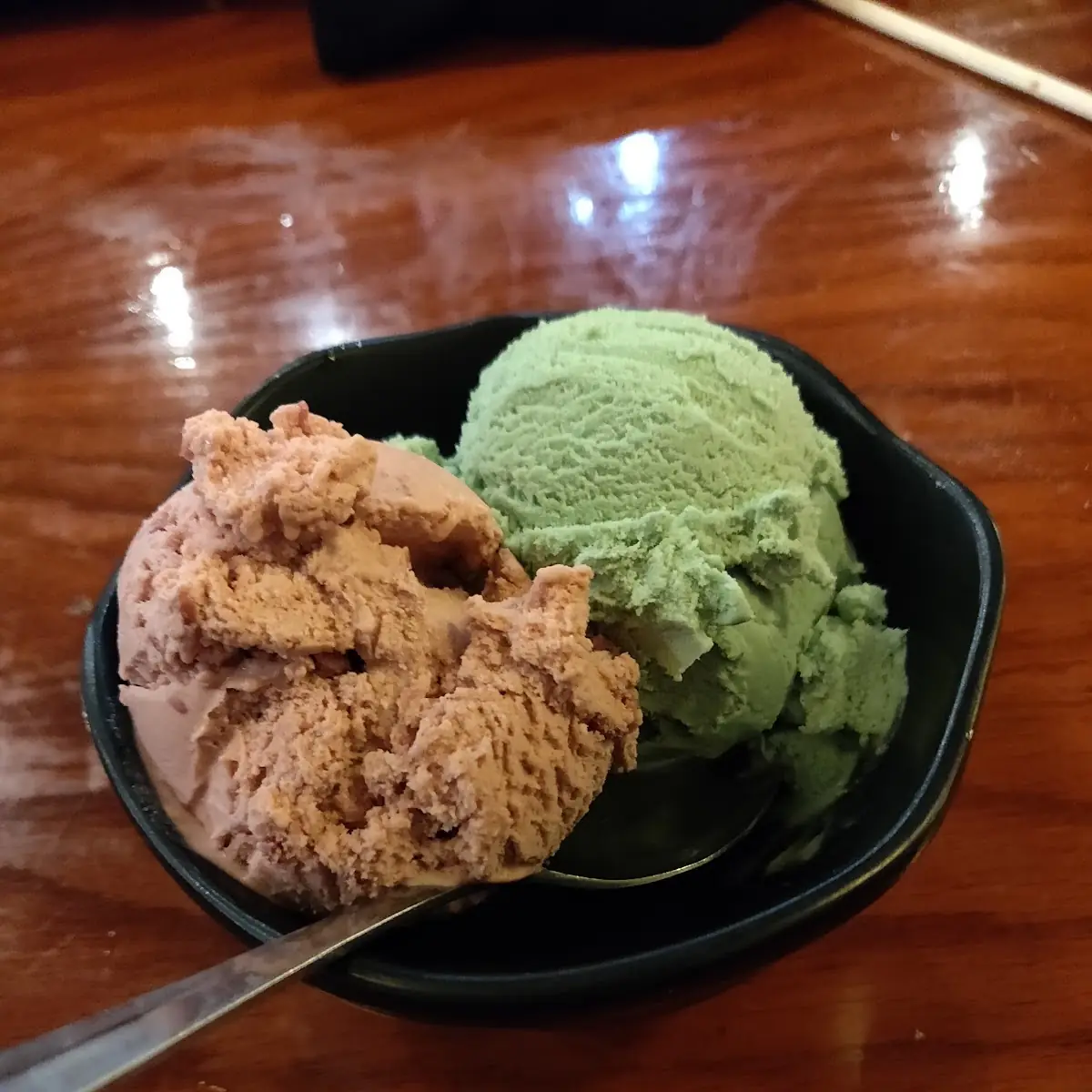Red Bean and Green Tea Ice Cream