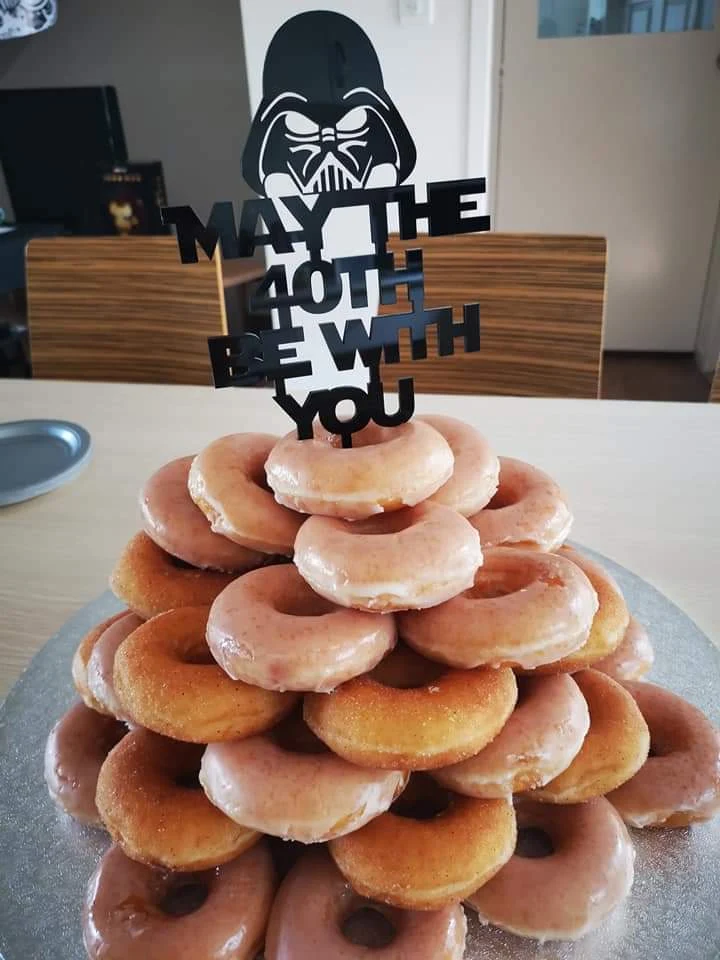 40 Year Old Donuts Stack Cake, Krispy Kreme Redbank Plains