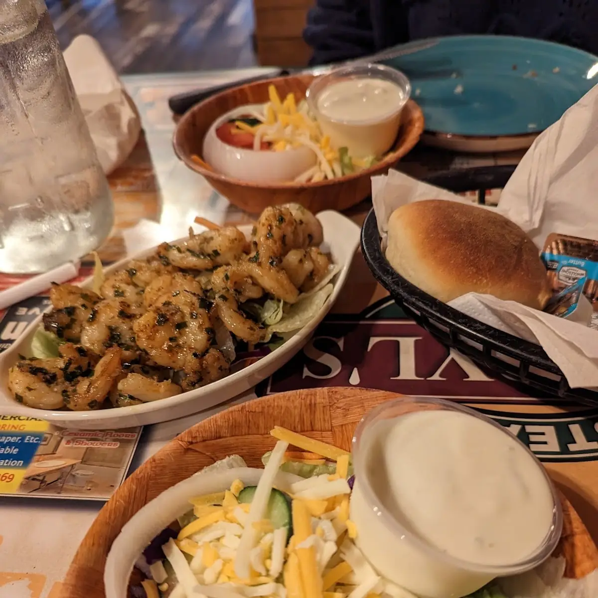 Grilled Shrimp and Salad