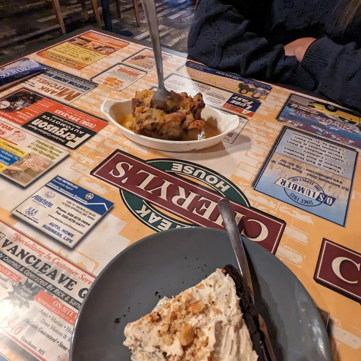 Peanut Butter Pie and Bread Pudding