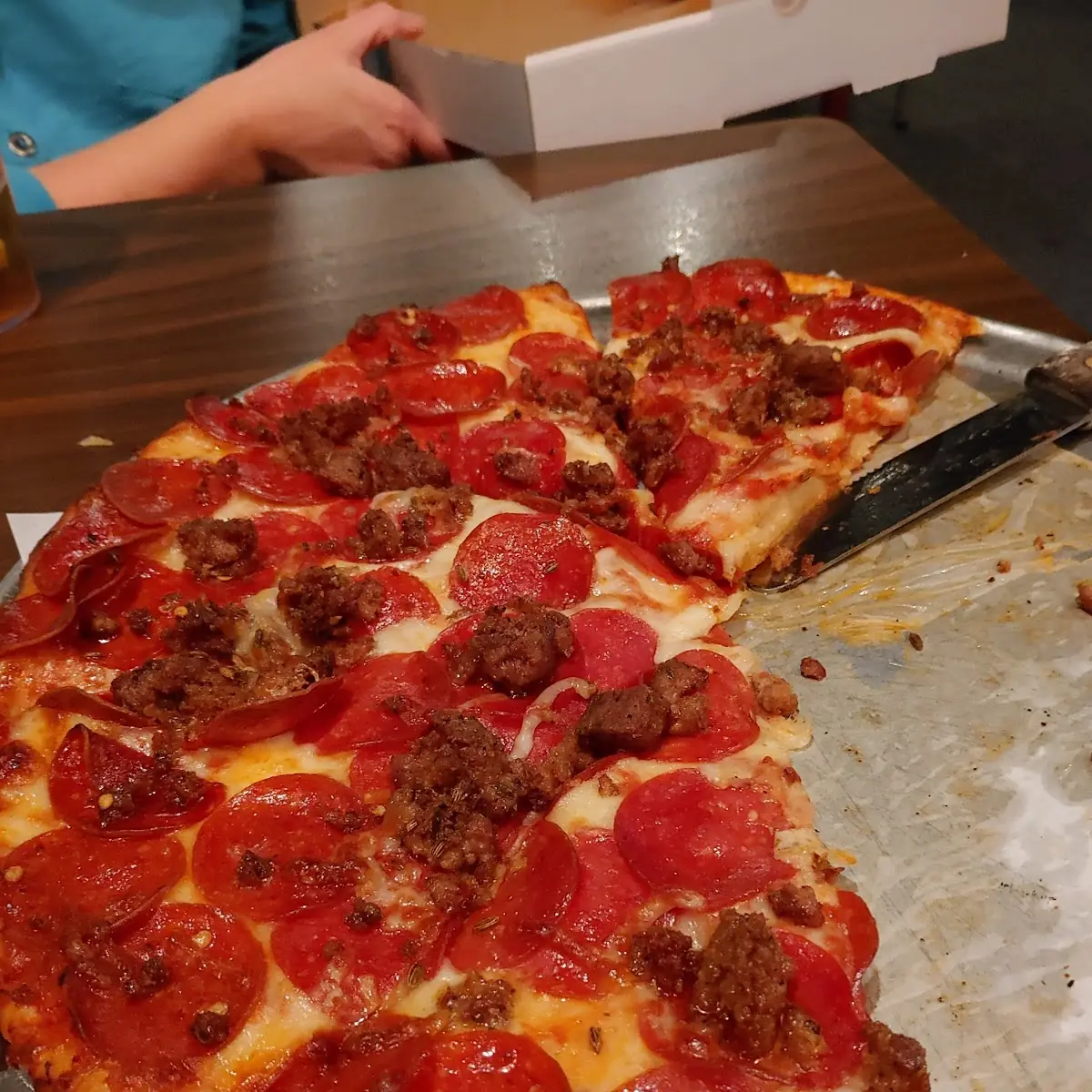Pepperoni and Sausage Pizza
