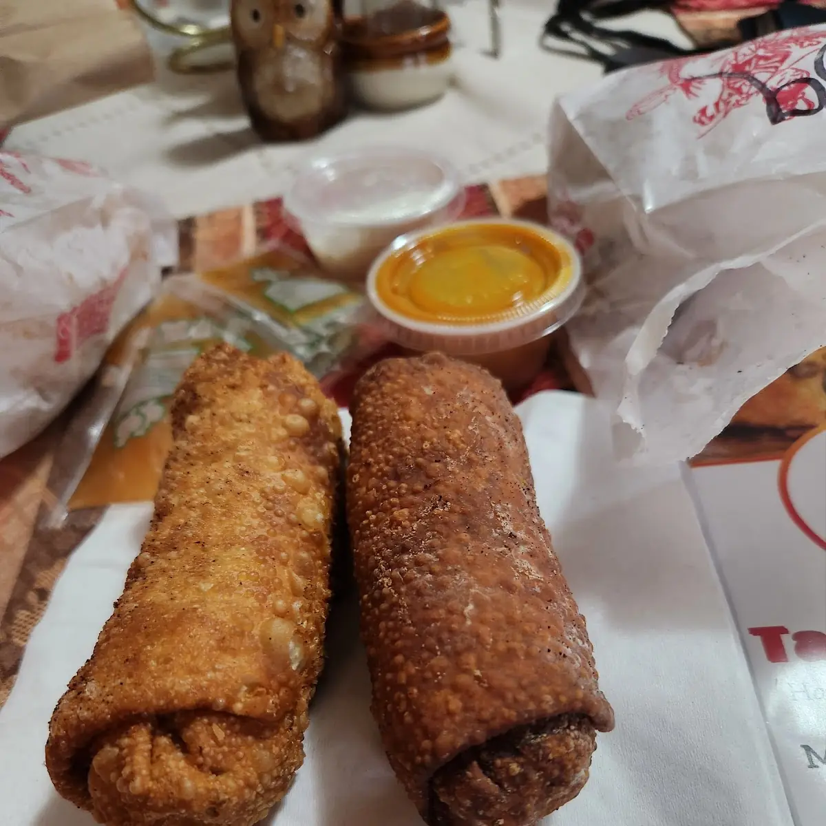 Philly Cheese Steak Egg Roll and BBQ Chicken Egg Roll