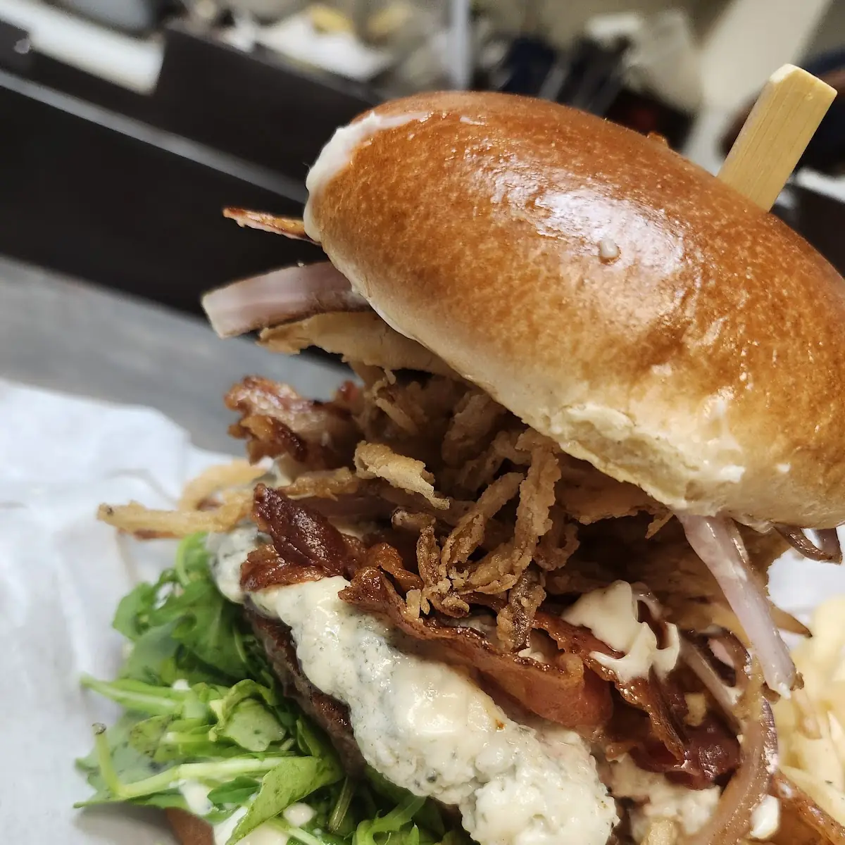 Blue Cheese Bacon Jam Burger