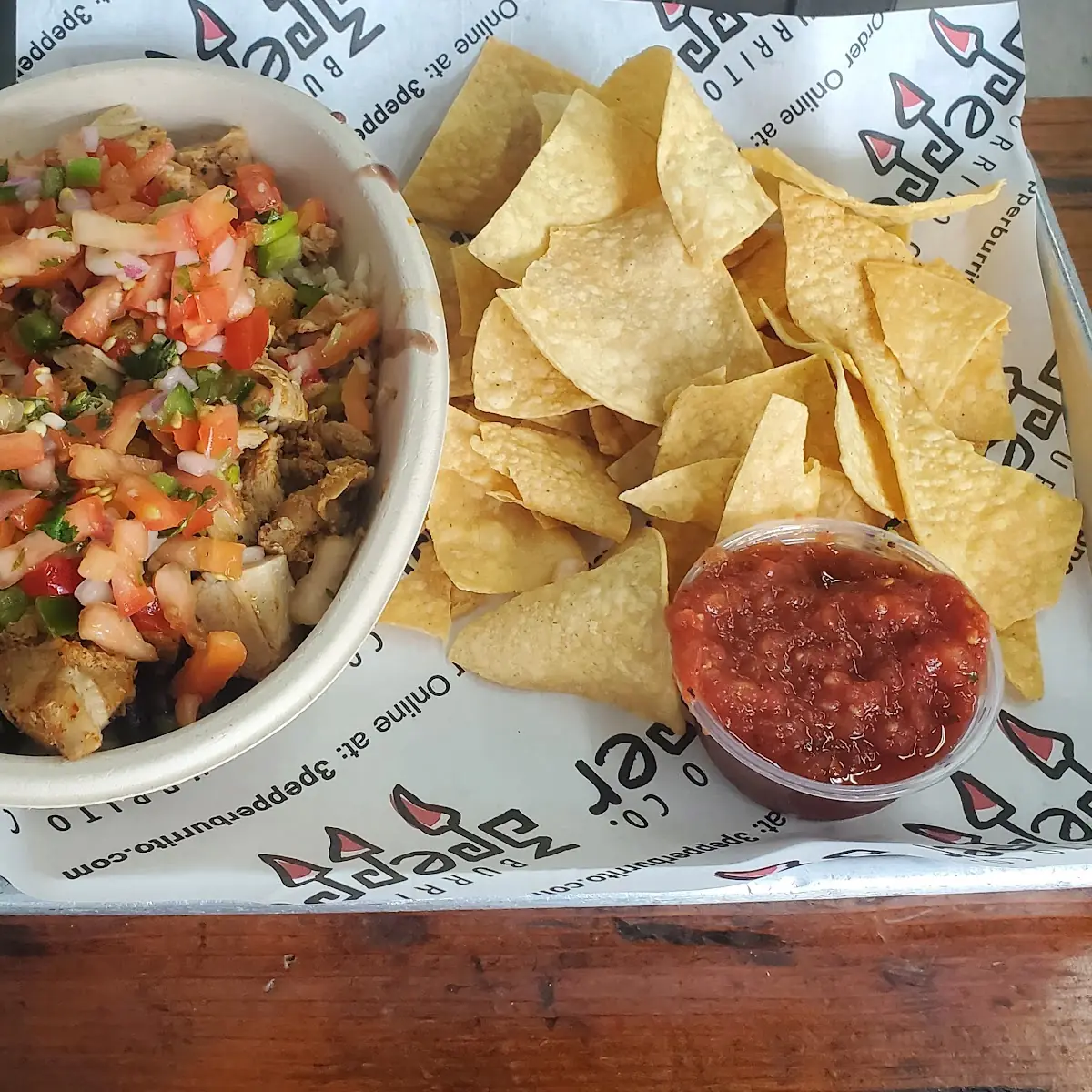 Chicken Burrito Deluxe Nachos