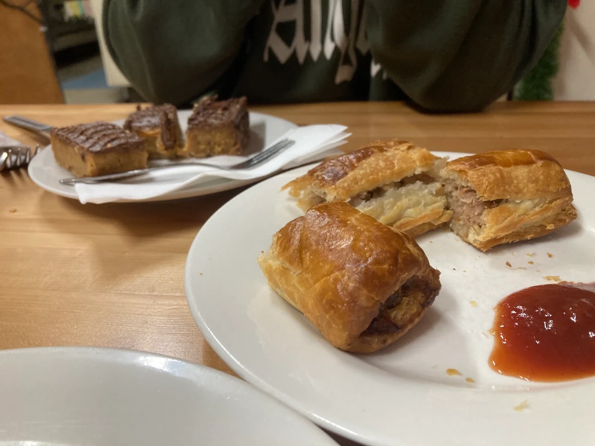 Sausage Roll and Caramel Slice, Orbost Bakery