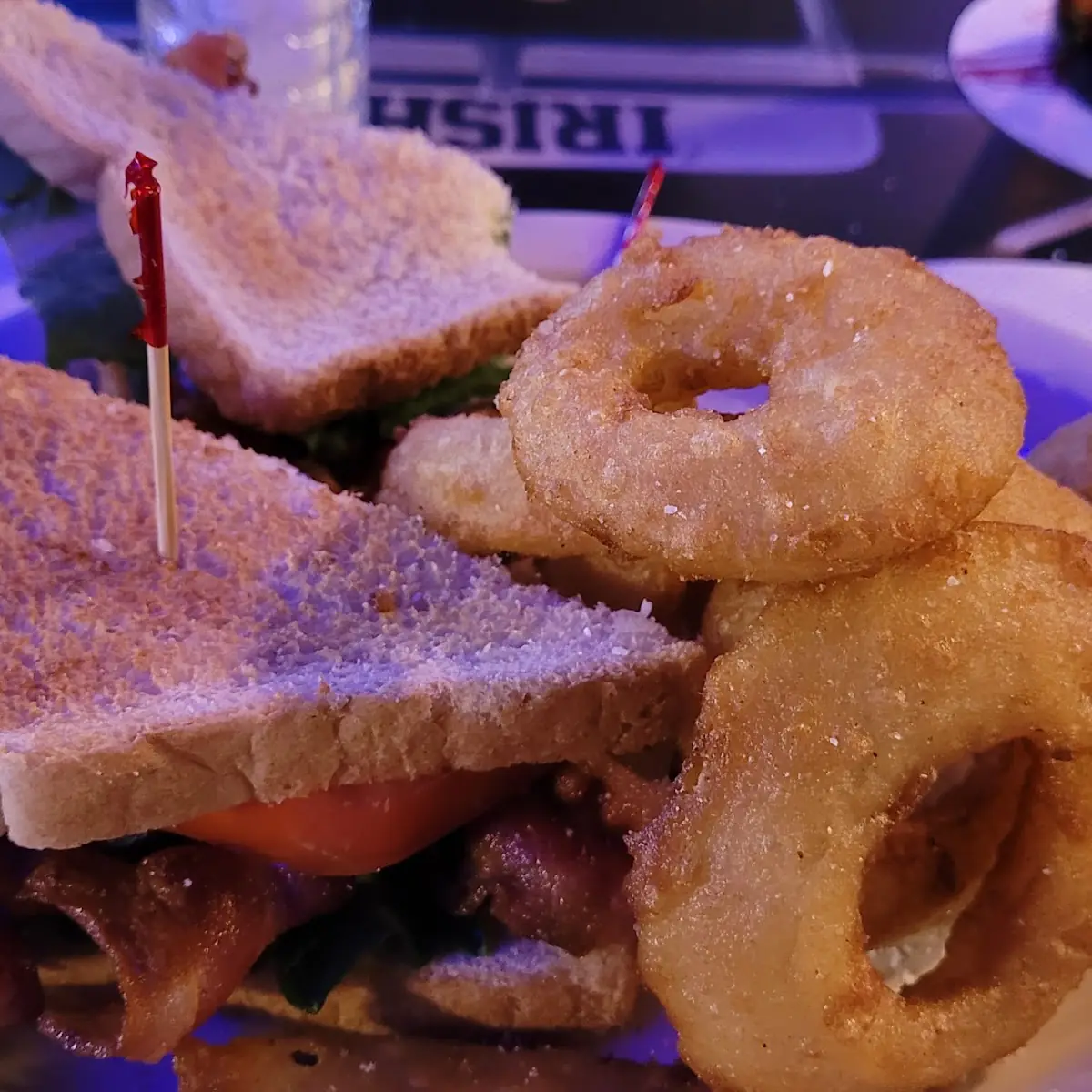 blt and Onion Rings
