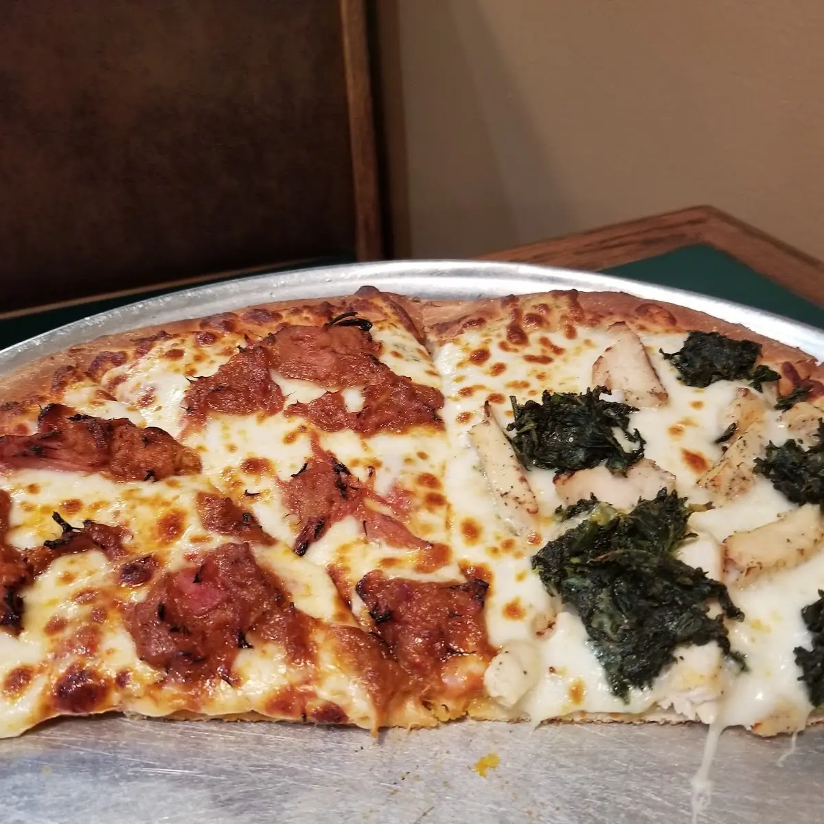 Half BBQ Pork and Chicken Alfredo