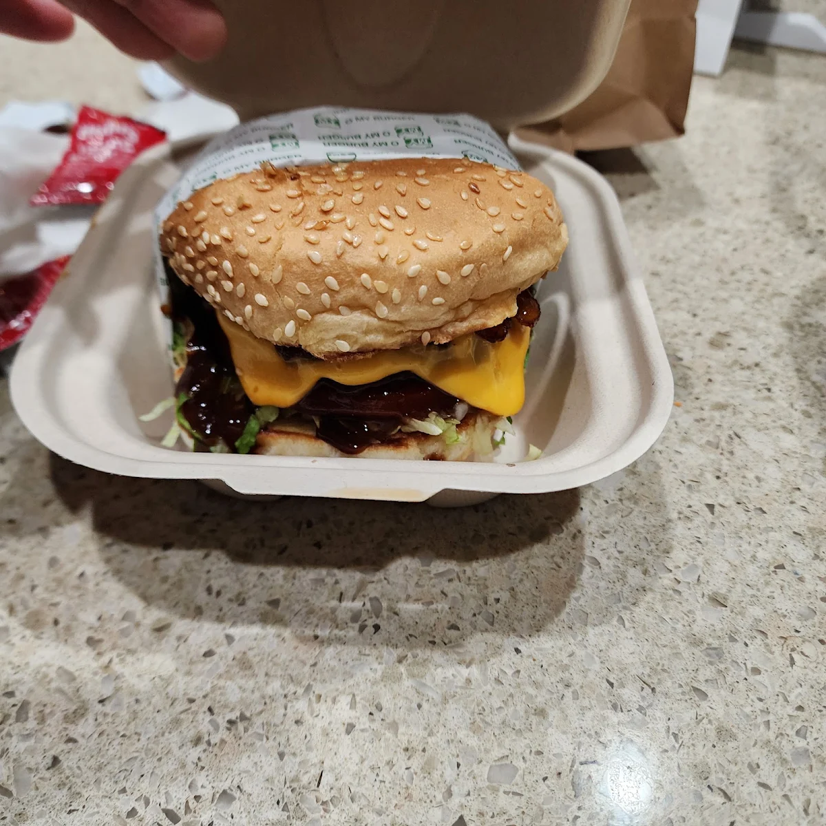 Double Beef Patty Cheeseburger Takeout