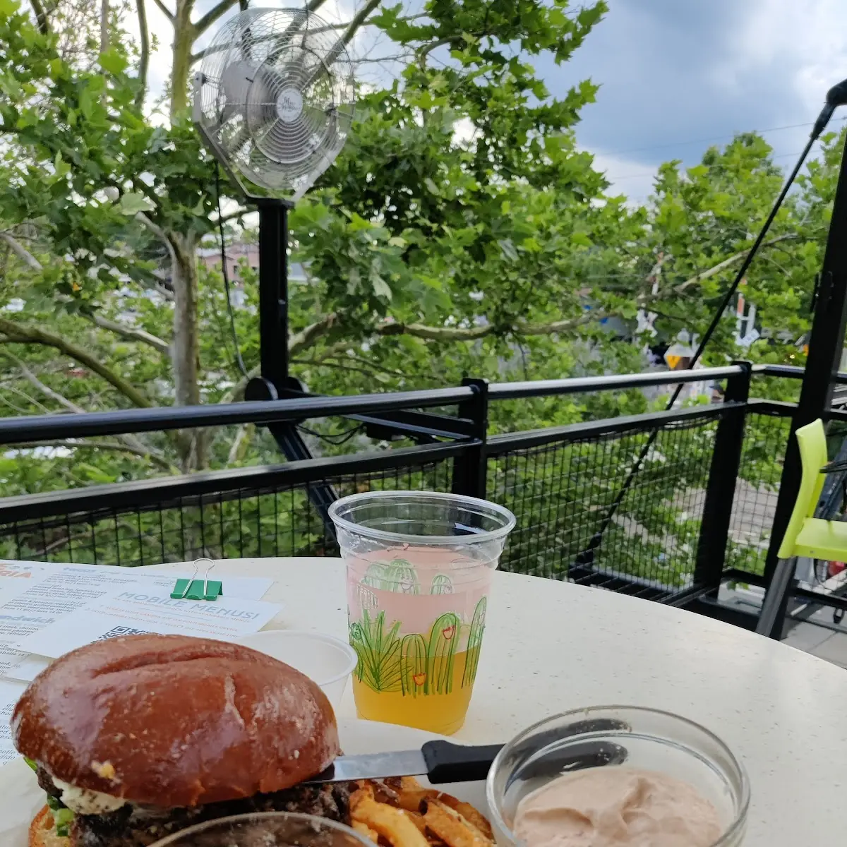 Lamb Burger and Fries