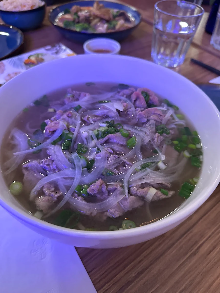 Seared Garlic Beef Pho, Chats Vietnamese