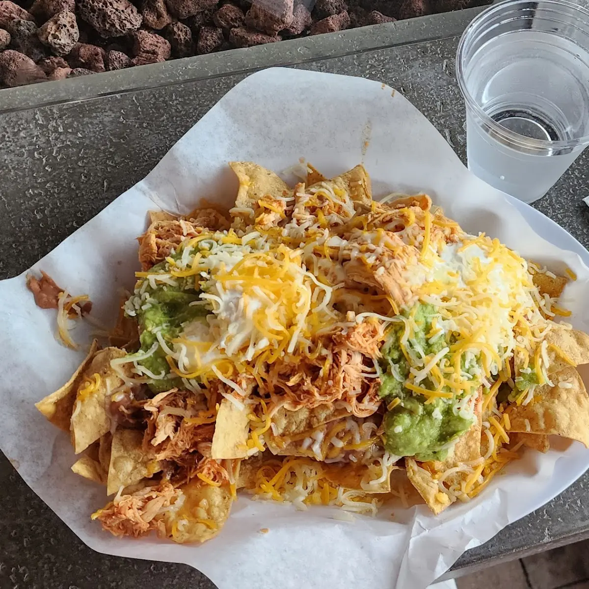 Nachos Supreme with Shredded Chicken