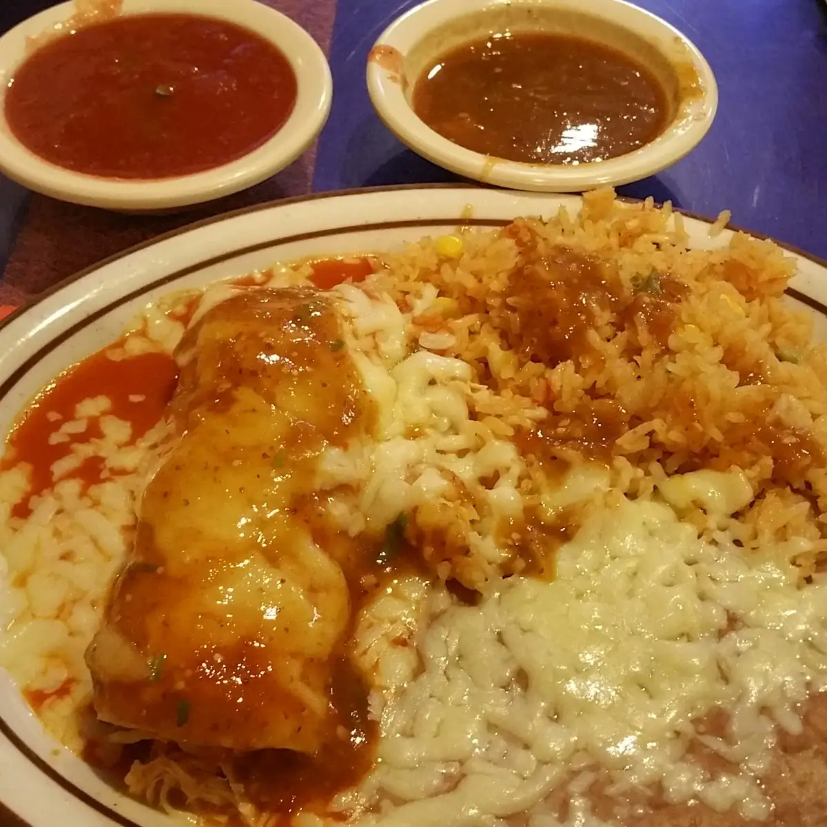 Break Chicken Enchilada Rice and Beans