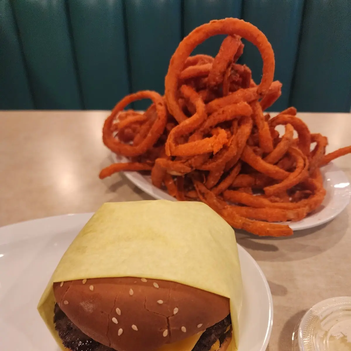 Double Cheeseburger Combo with Onion Ring Basket