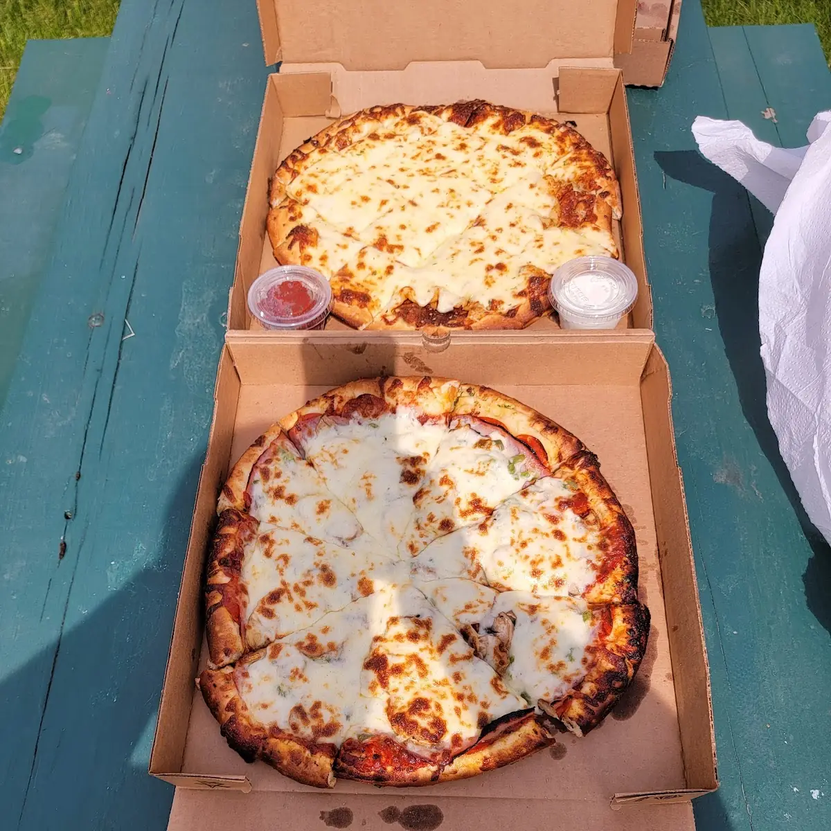 Supreme Pizza and Cheese Bread