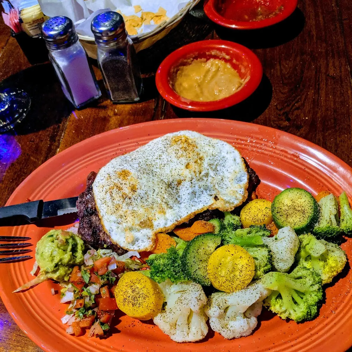 Steak & Eggs w Steamed Vegetables