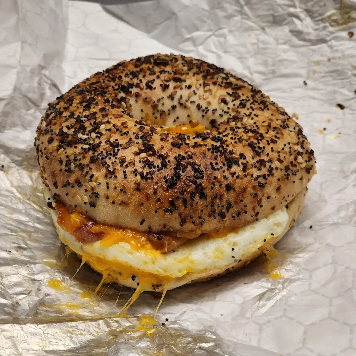 Honey Sriracha on Everything Bagel