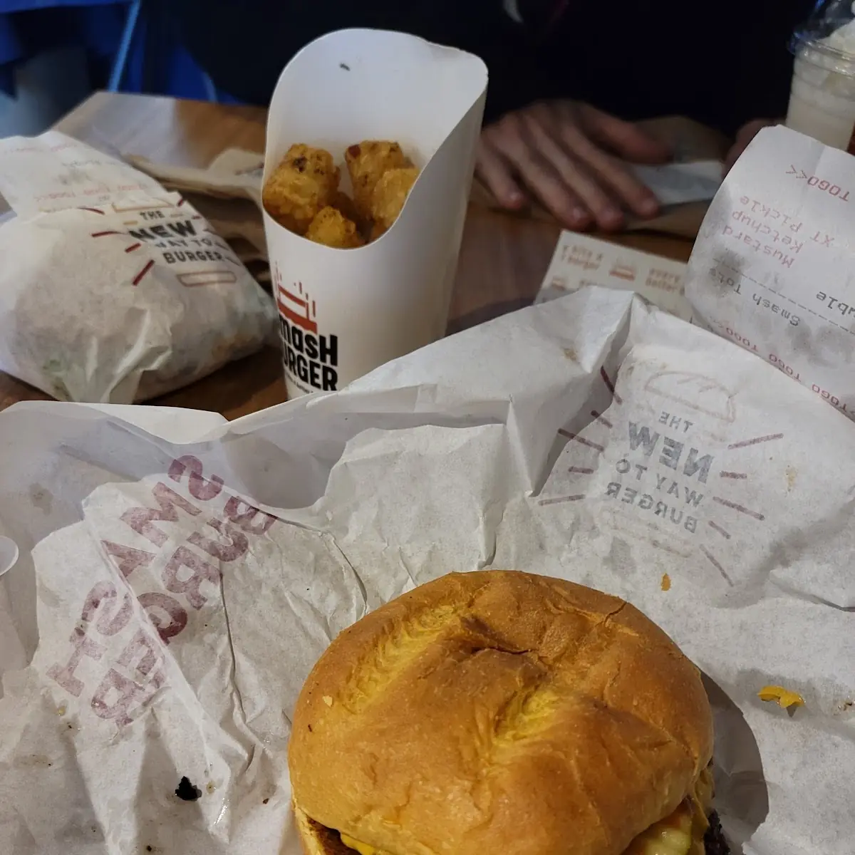 Double Cheeseburger with Tater Tots