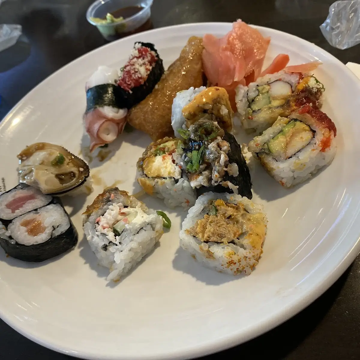 Assorted Sushi Rolls and Noodles