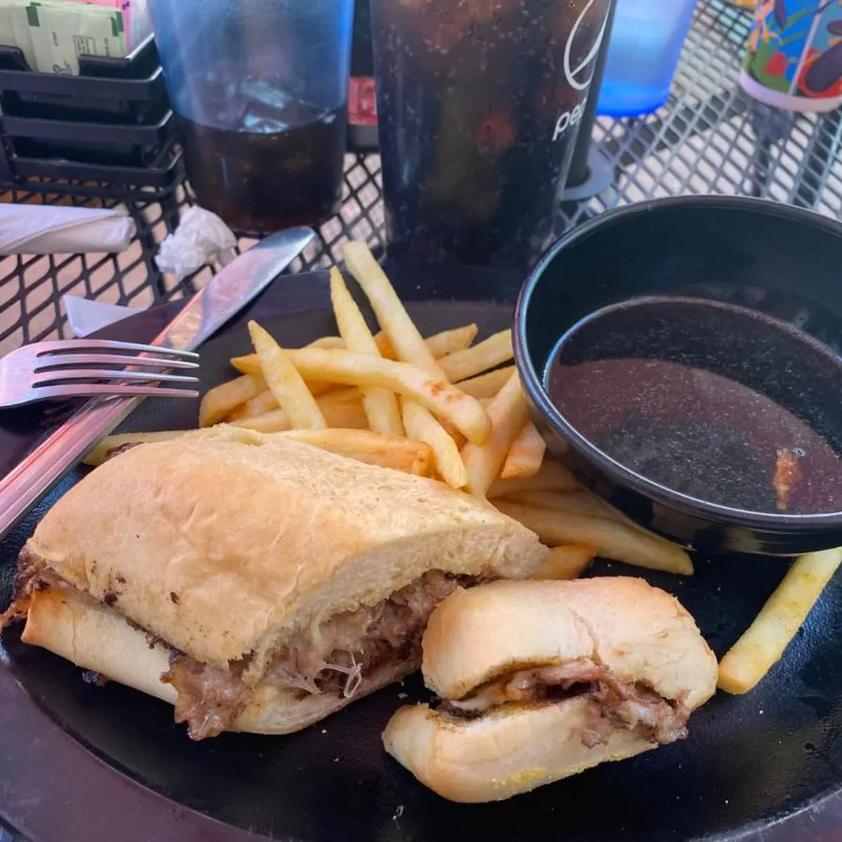 French Dip with Bacon