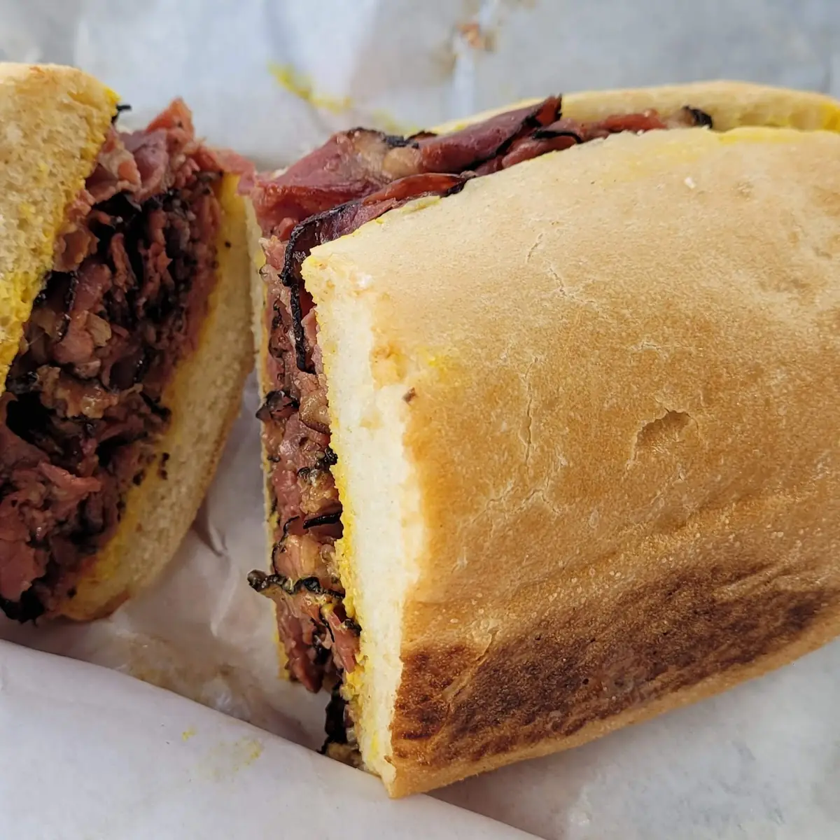 Hot Pastrami Sandwich