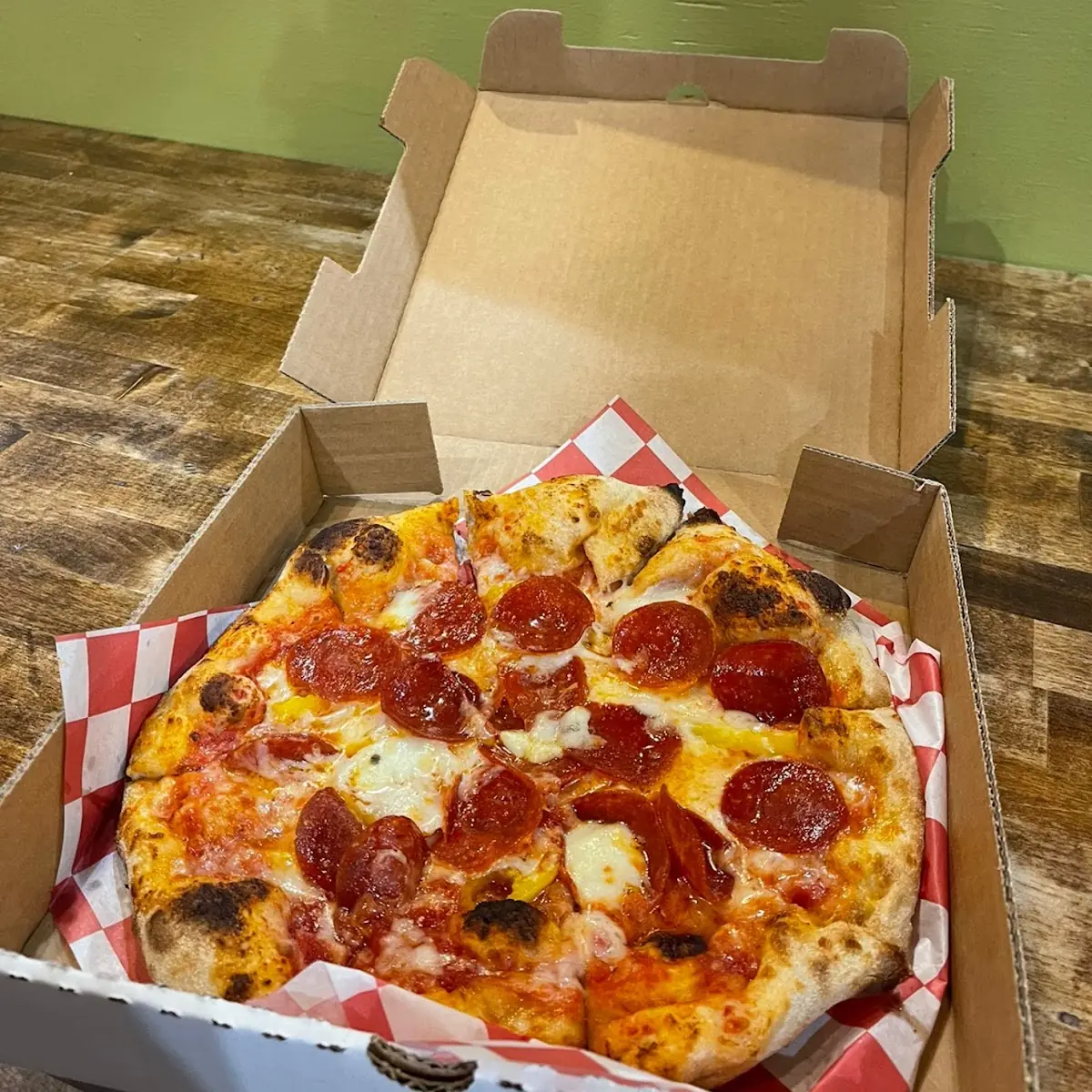 Pepperoni Pizza with Banana Peppers
