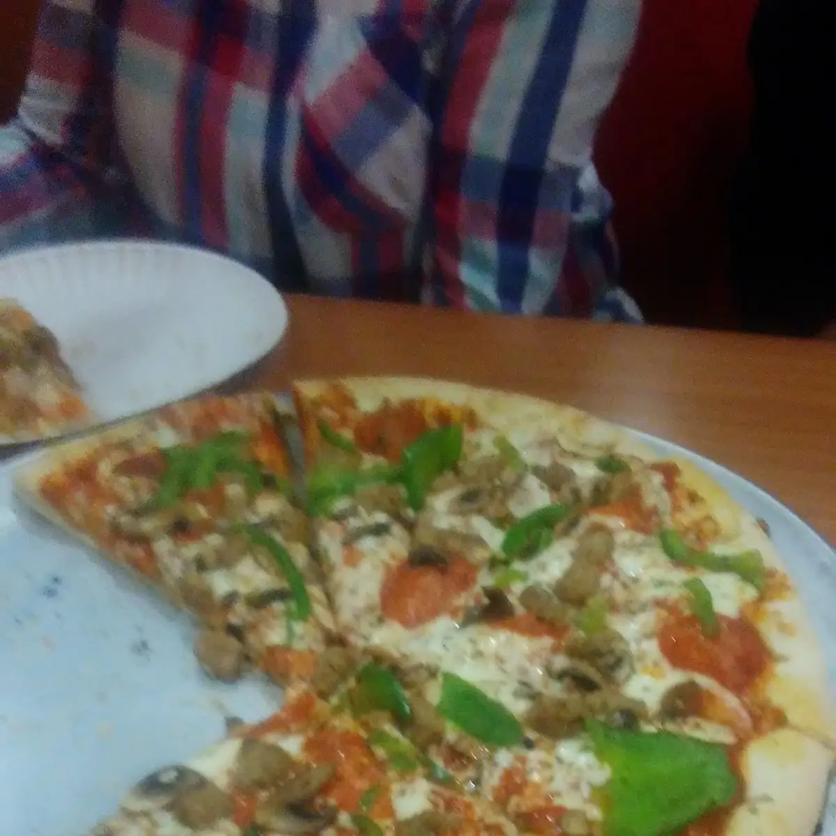 Sausage Pmpepperoni and Mushroom Pizza